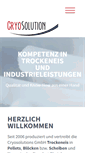 Mobile Screenshot of cryosolution.de